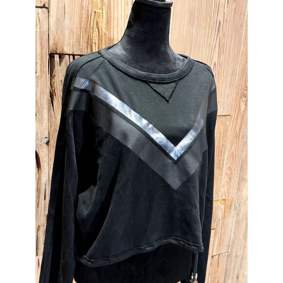 Roque Italy Womens Black Athleisure Top & Bottom Elevated Sweats Set XS-6 W/ Str - Picture 3 of 11